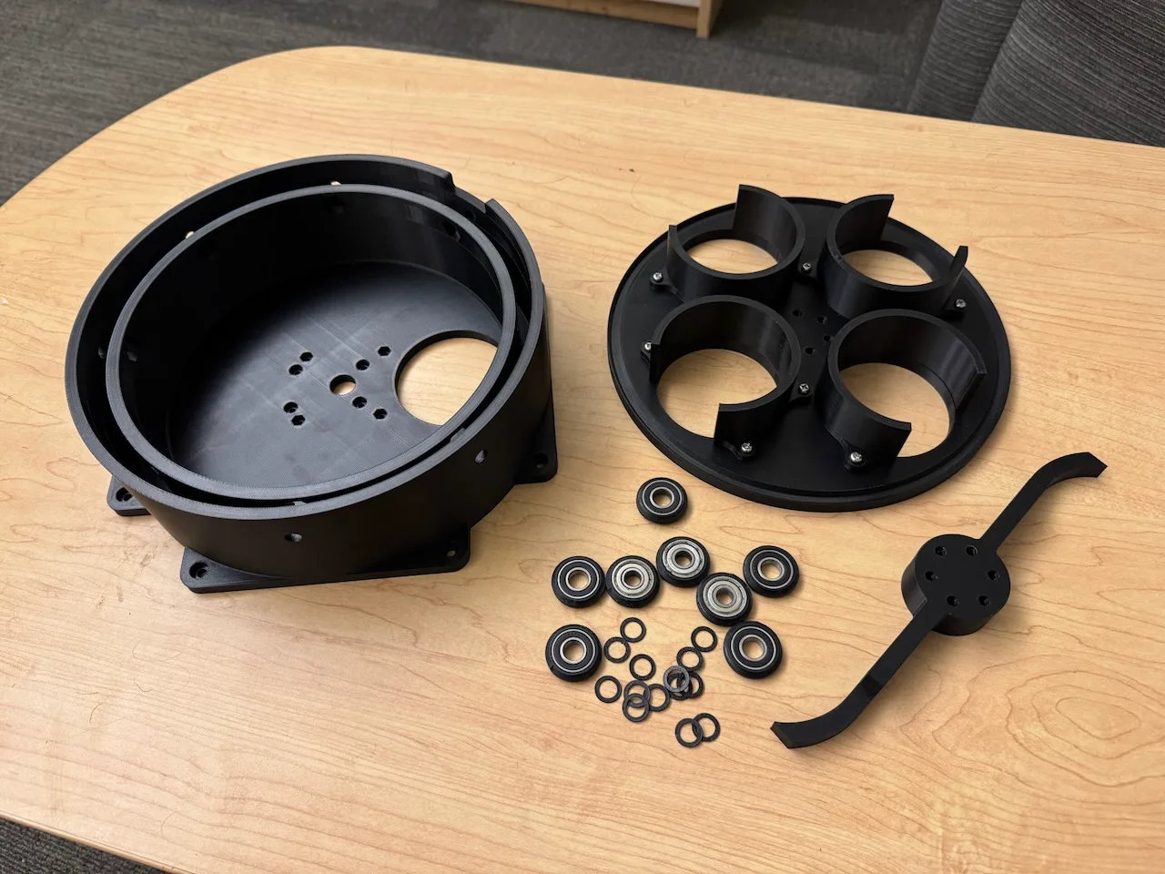 Tennis-ball machine carousel components